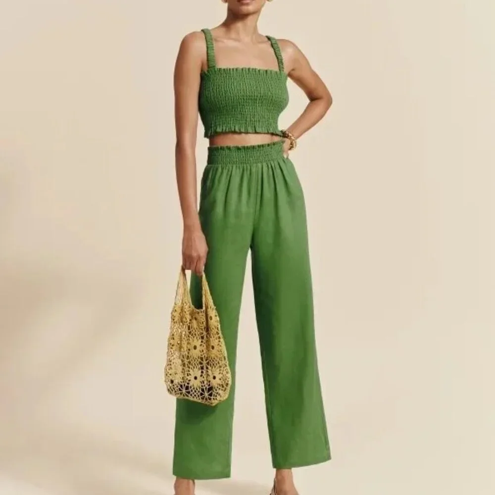 Like New - Reformation Vera Linen Two Piece Set - Size 6